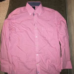 Tailor Byrd Red Check Dress Shirt - large